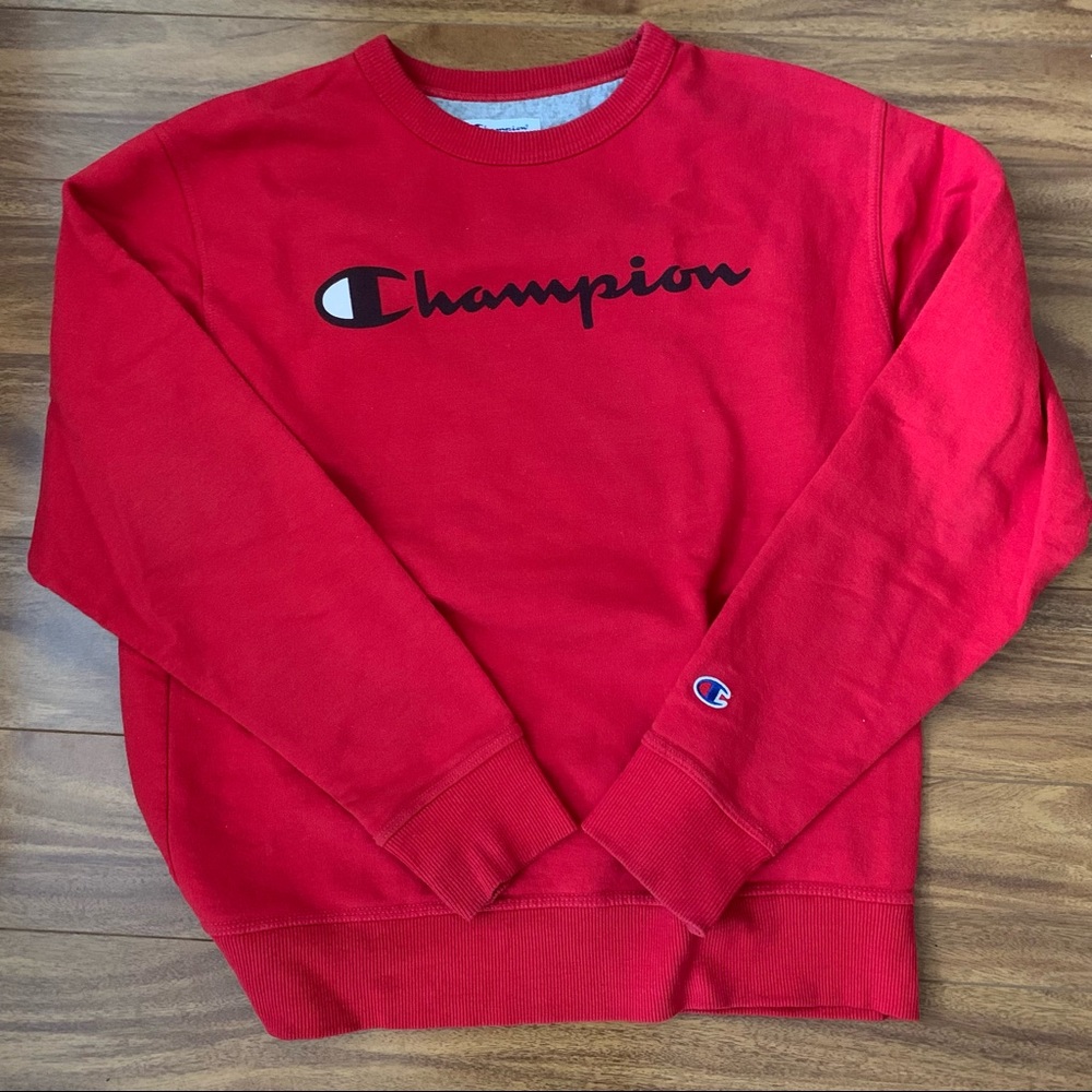 red champion sweater